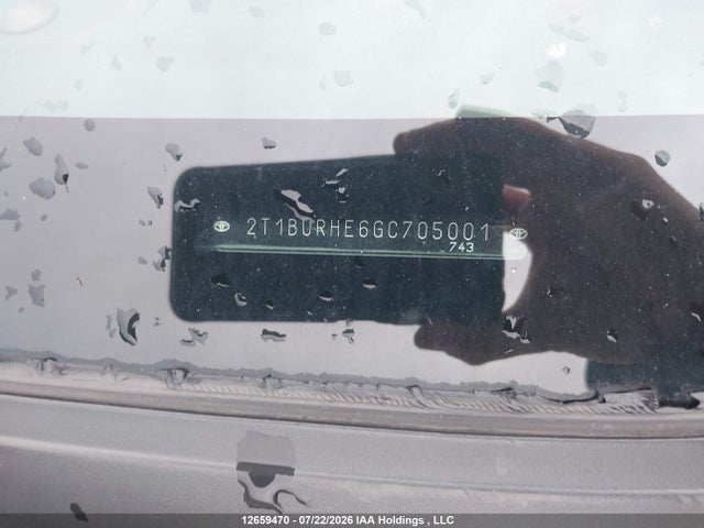 Aukcja sprzedaży 2016 Toyota Corolla L/le/le Pls/prm/s/s Pls, vin: 2T1BURHE6GC705001, numer aukcji: 12659470
