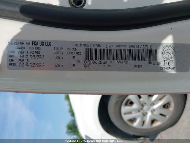 Продаж на аукціоні авто 2018 Dodge Journey Cvp/se, vin: 3C4PDCAB6JT219523, номер лоту: 12659514