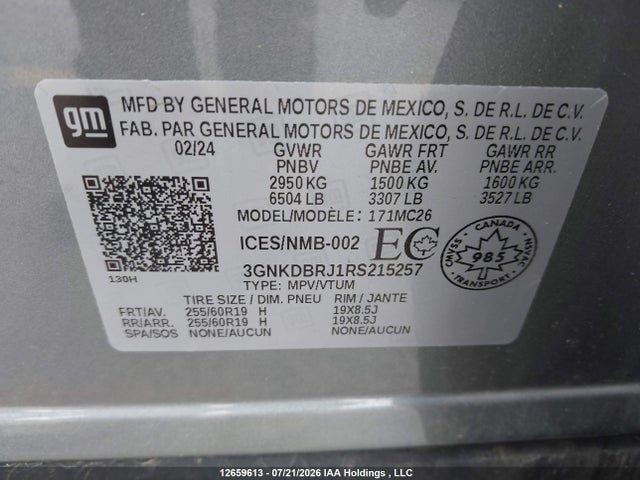 Chevrolet BLAZER 2LT 2024 3GNKDBRJ1RS215257 Image 9