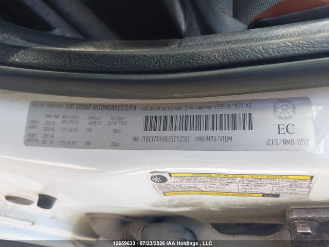 Продажа на аукционе авто 2014 Fiat 500l Trekking, vin: ZFBCFADH9EZ025230, номер лота: 12659633