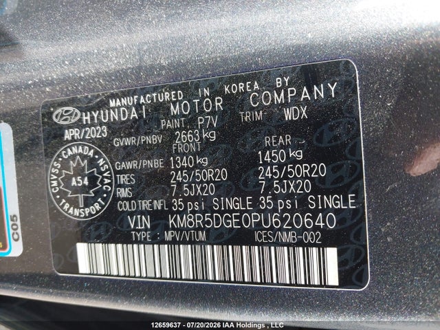 Hyundai Palisade Limited 2023 KM8R5DGE0PU620640 Image 9