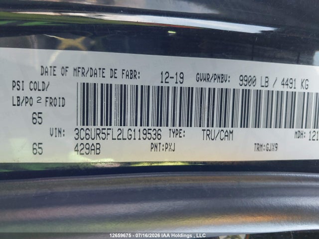 RAM 2500 Laramie 2020 3C6UR5FL2LG119536 Image 19