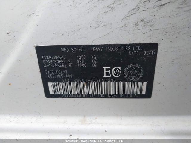 Subaru Impreza Premium Plus 2017 4S3GTAE69H3721548 Image 18