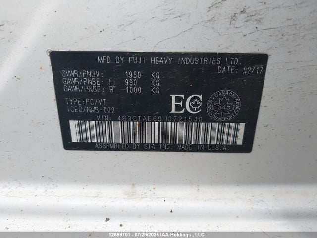 Subaru Impreza Premium Plus 2017 4S3GTAE69H3721548 Image 9
