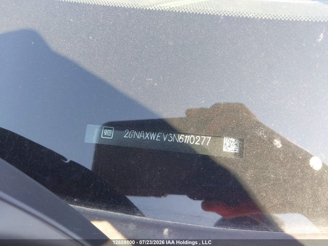 12659800 :رقم المزاد ، 2GNAXWEV3N6110277 vin ، 2022 Chevrolet Equinox مزاد بيع
