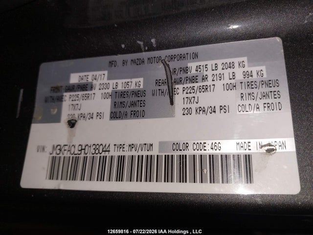 Mazda Cx-5 Gs 2017 JM3KFACL9H0138044 Image 9