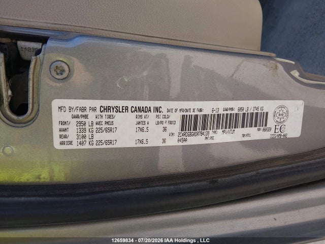 12659834 :رقم المزاد ، 2C4RDGBG0DR784139 vin ، 2013 Dodge Grand Caravan Se/sxt مزاد بيع