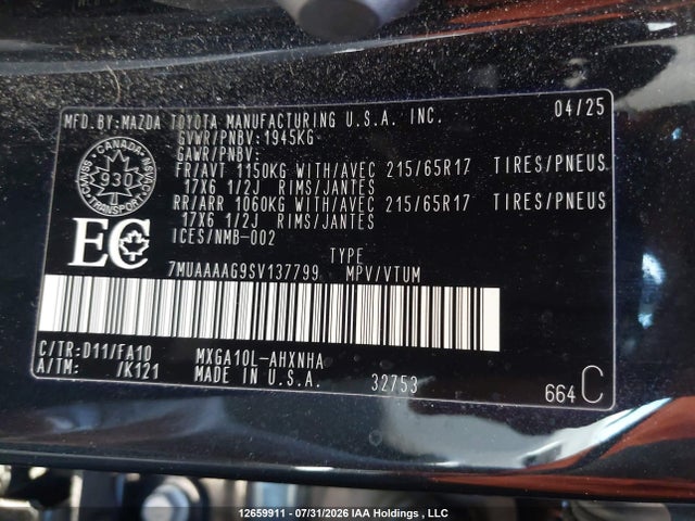 Toyota Corolla Cross L 2025 7MUAAAAG9SV137799 Image 9