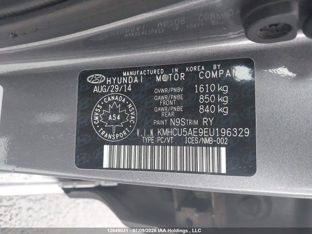 Hyundai ACCENT GLS 2014 KMHCU5AE9EU196329 Image 9