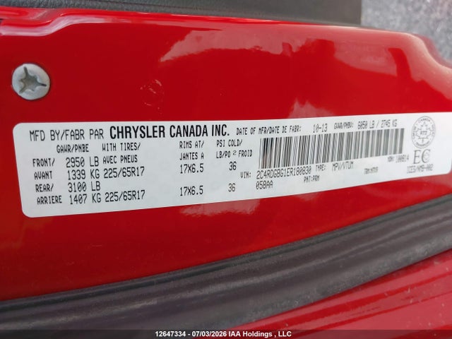Dodge Grand Caravan Se/sxt 2014 2C4RDGBG1ER180830 Image 18