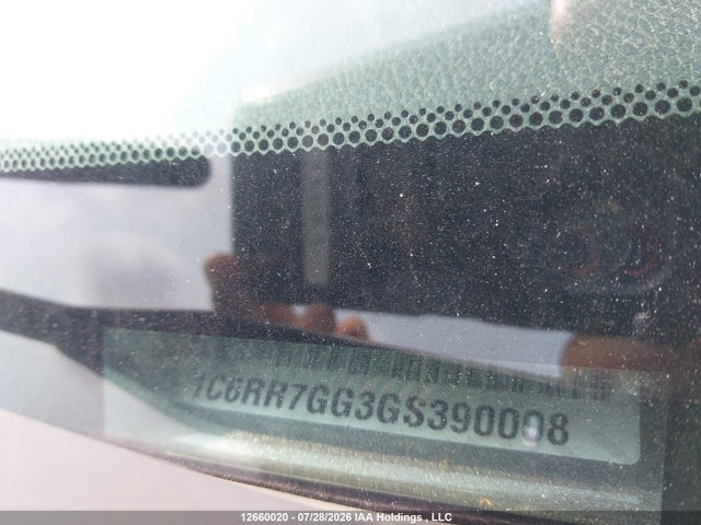 12660020 :رقم المزاد ، 1C6RR7GG3GS390008 vin ، 2016 Ram 1500 Slt مزاد بيع