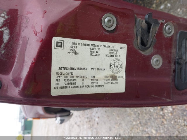 Aukcja sprzedaży 1997 Gmc Sierra C1500, vin: 2GTEC19R6V1558855, numer aukcji: 12660024