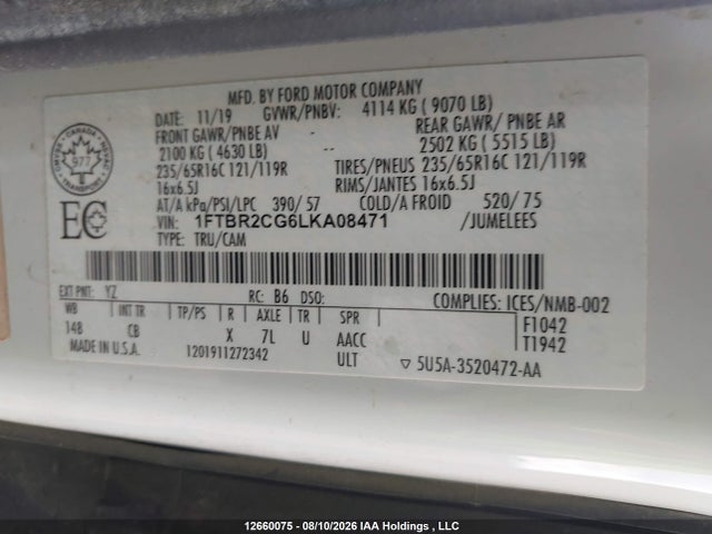 Ford Transit T-250 2020 1FTBR2CG6LKA08471 Image 9