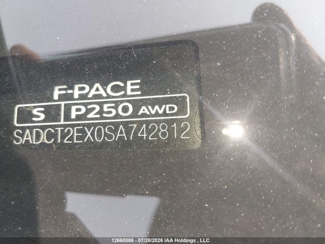 SADCT2EX0SA742812 Jaguar F-pace R-dynamic P250 Gas