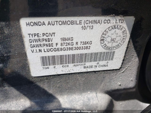 Honda Fit Dx-a 2014 LUCGE8G39E3003382 Image 19
