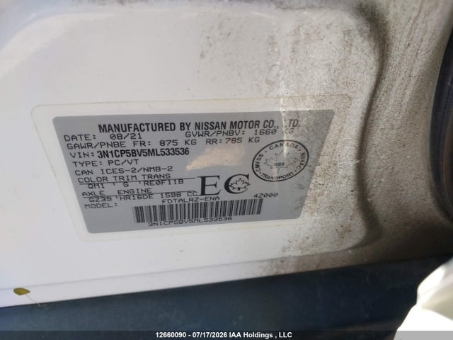 Nissan KICKS S 2021 3N1CP5BV5ML533536 Image 18