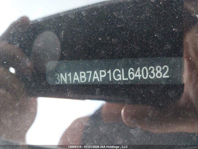 12660114 :رقم المزاد ، 3N1AB7AP1GL640382 vin ، 2016 Nissan Sentra S/sv/sr/sl مزاد بيع
