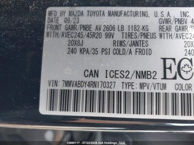 Продаж на аукціоні авто 2024 Mazda Cx-50 Premium, vin: 7MMVABDY4RN170327, номер лоту: 12660117