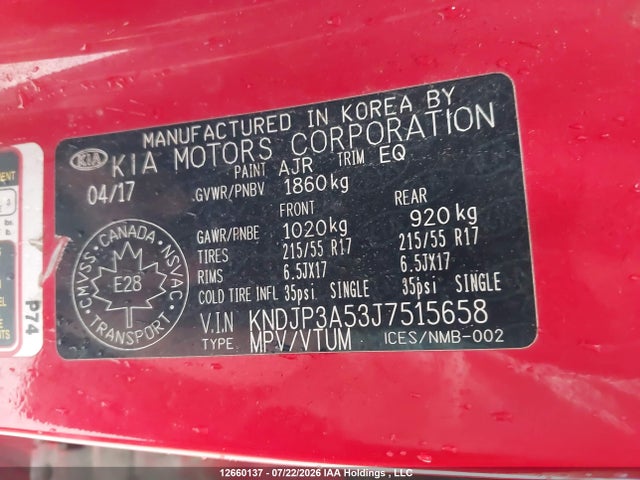 Aukcja sprzedaży 2018 Kia Soul Ex/ex Premium/ex Tech/ex+, vin: KNDJP3A53J7515658, numer aukcji: 12660137