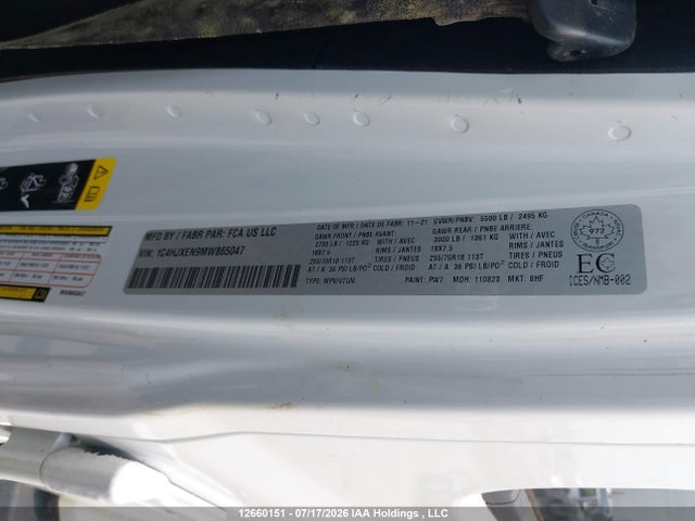1C4HJXEN9MW865047 Jeep Wrangler Unlimited Sahara