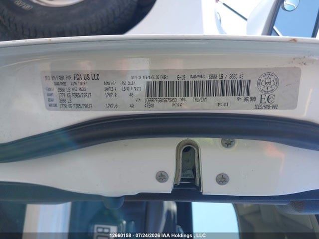 Продаж на аукціоні авто 2019 Ram 1500 Classic Tradesman, vin: 1C6RR7FG6KS675053, номер лоту: 12660158