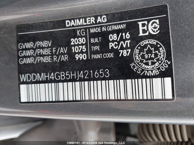 WDDMH4GB5HJ421653 Mercedes-Benz B 250 4matic Sports Tourer