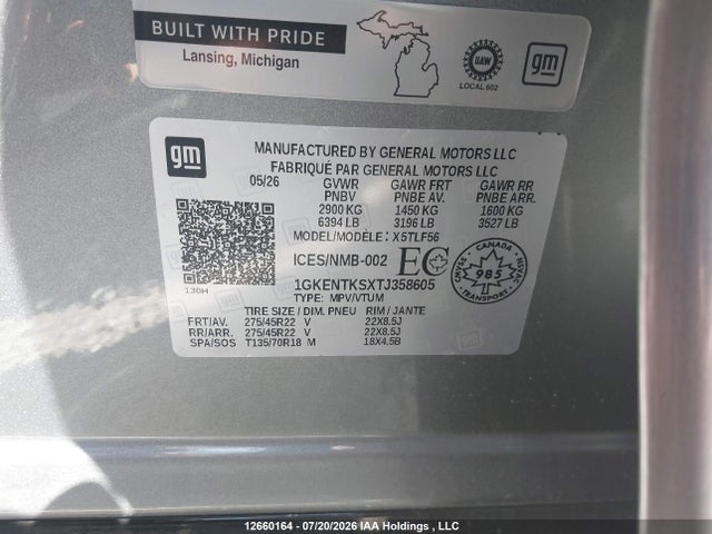 GMC Acadia Denali Ultimate Awd 2026 1GKENTKSXTJ358605 Image 9
