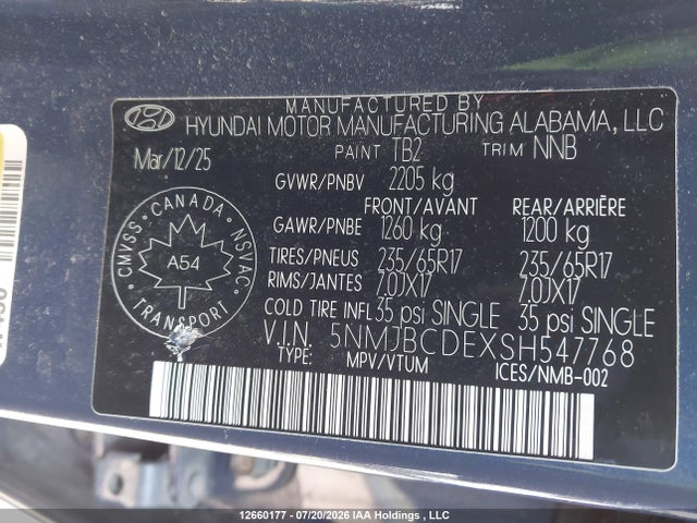 Hyundai TUCSON SEL 2025 5NMJBCDEXSH547768 Image 20
