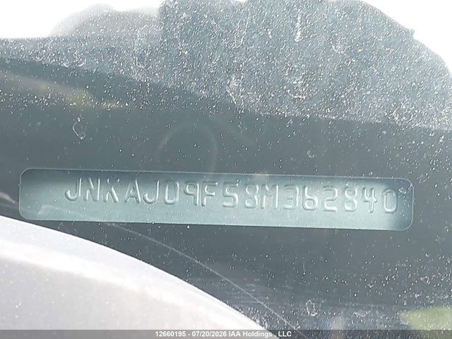 12660195 :رقم المزاد ، JNKAJ09F58M362840 vin ، 2008 Infiniti Ex35 Journey مزاد بيع
