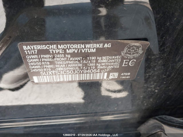 5UXTS3C50J0Y94064 BMW X3 M40i