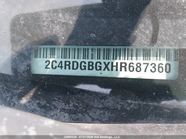 2C4RDGBGXHR687360 Dodge Grand Caravan Cvp/sxt