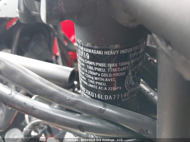 Продаж на аукціоні авто 2020 Kawasaki Ex400, vin: JKAEXKG16LDA77140, номер лоту: 12660243
