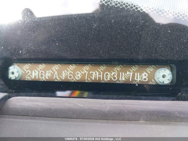 Продаж на аукціоні авто 2007 Honda Civic Dx-g, vin: 2HGFA16377H034748, номер лоту: 12660276