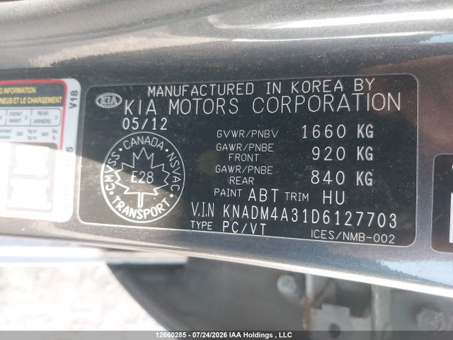 Aukcja sprzedaży 2013 Kia Rio Ex/lx/lx+/lx+ Eco/sx, vin: KNADM4A31D6127703, numer aukcji: 12660285