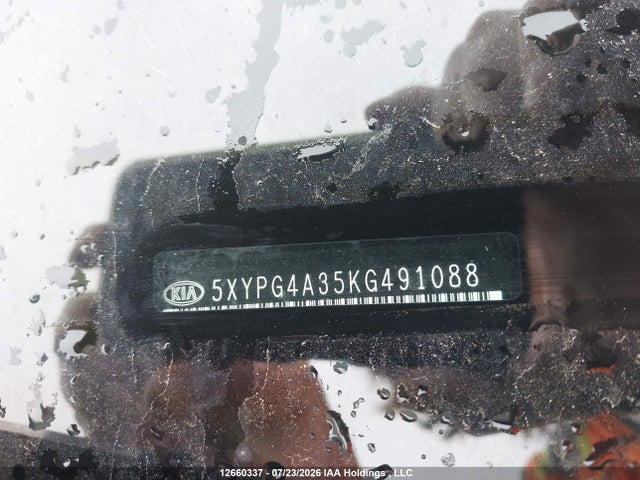 12660337 :رقم المزاد ، 5XYPG4A35KG491088 vin ، 2019 Kia Sorento 2.4l Lx مزاد بيع
