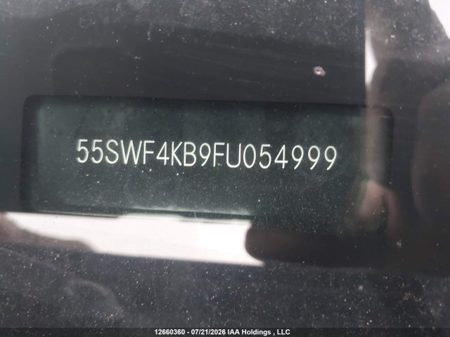 12660360 :رقم المزاد ، 55SWF4KB9FU054999 vin ، 2015 Mercedes-benz C 300 4matic مزاد بيع