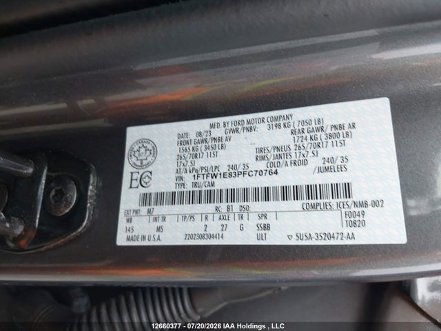 Ford F-150 2023 1FTFW1E83PFC70764 Image 9