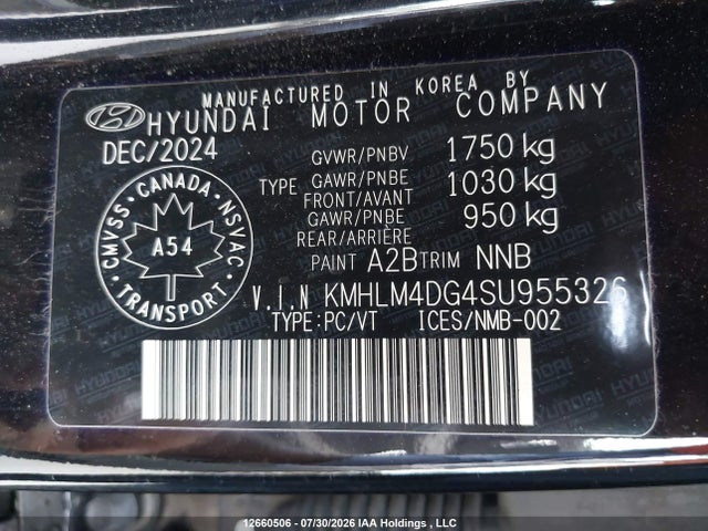 Продажа на аукционе авто 2025 Hyundai Elantra, vin: KMHLM4DG4SU955326, номер лота: 12660506