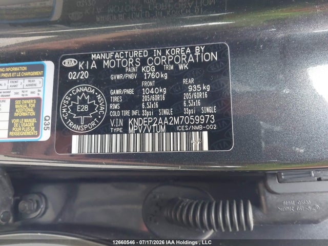 KIA Seltos Lx 2021 KNDEP2AA2M7059973 Image 18