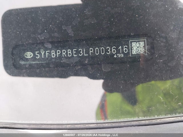 5YFBPRBE3LP003616 Toyota Corolla