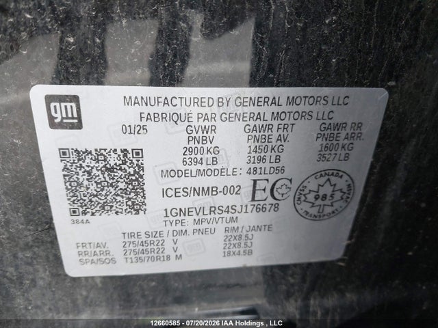 Chevrolet Traverse 2025 1GNEVLRS4SJ176678 Image 19