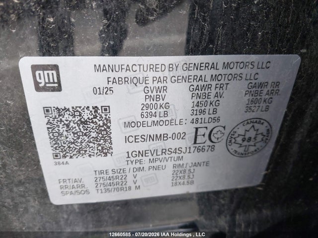Chevrolet Traverse 2025 1GNEVLRS4SJ176678 Image 9
