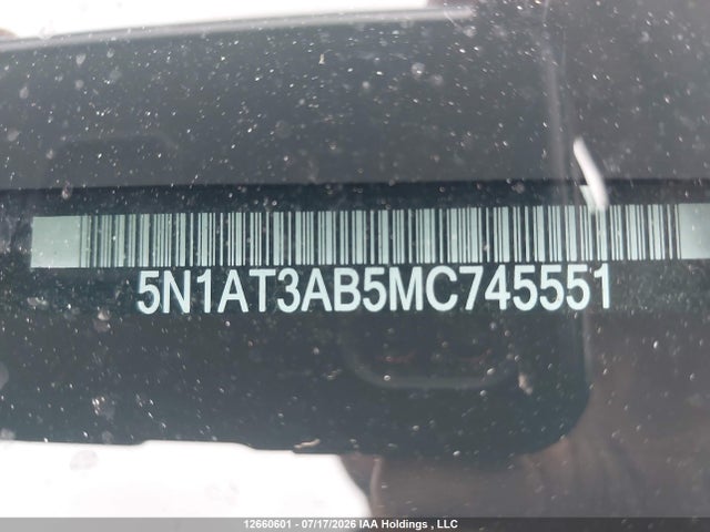 12660601 :رقم المزاد ، 5N1AT3AB5MC745551 vin ، 2021 Nissan Rogue S مزاد بيع