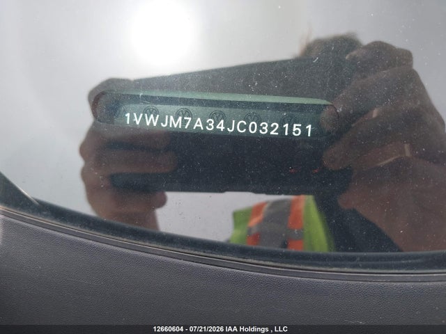 Aukcja sprzedaży 2018 Volkswagen Passat 3.6l Vr6 Gt, vin: 1VWJM7A34JC032151, numer aukcji: 12660604