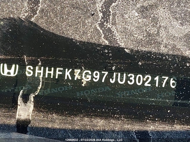 12660632 :رقم المزاد ، SHHFK7G97JU302176 vin ، 2018 Honda Civic Sport Touring مزاد بيع