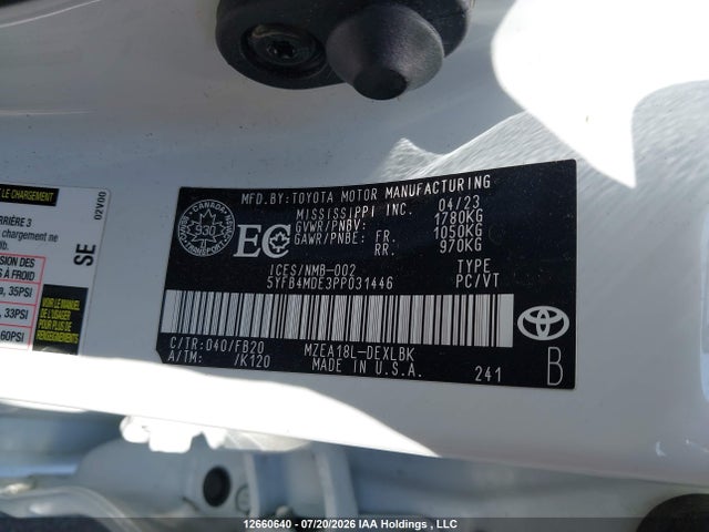 Toyota COROLLA LE 2023 5YFB4MDE3PP031446 Image 19