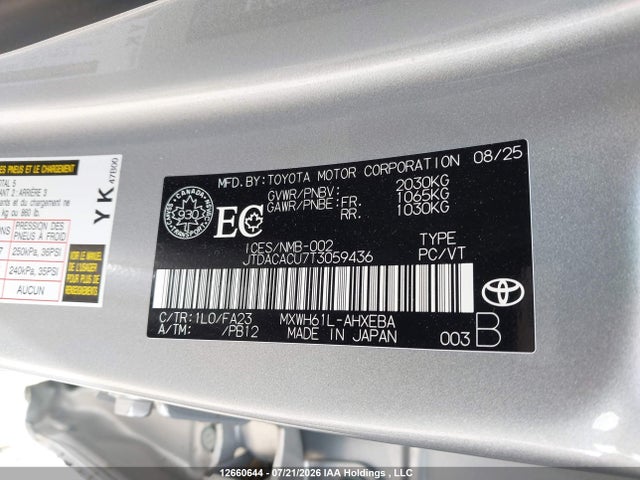 JTDACACU7T3059436 Toyota Prius Plug-in Hybrid Se