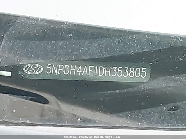 12660666 :رقم المزاد ، 5NPDH4AE1DH353805 vin ، 2013 Hyundai Elantra Gls/limited مزاد بيع