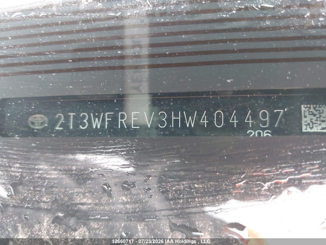 12660717 :رقم المزاد ، 2T3WFREV3HW404497 vin ، 2017 Toyota Rav4 Xle مزاد بيع