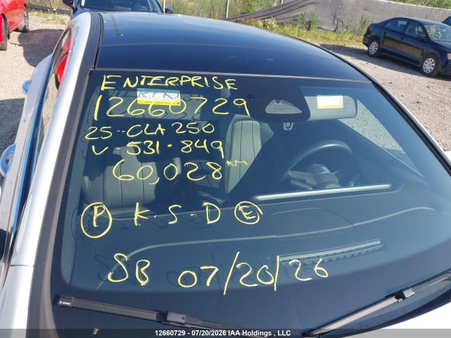 Aukcja sprzedaży 2025 Mercedes-benz Cla 250 4matic, vin: W1K5J4HB3SN531849, numer aukcji: 12660729